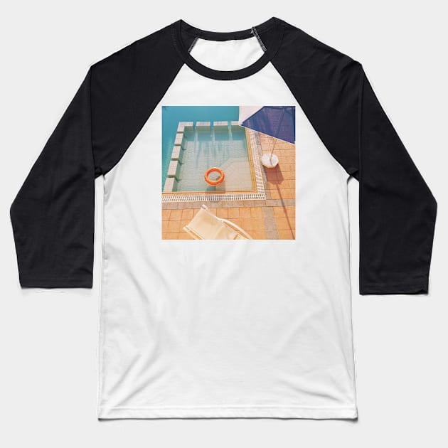 Swimming Pool Baseball T-Shirt by Cassia